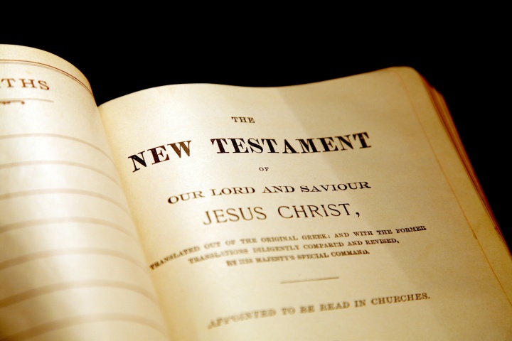 Today some people will tell you that keeping the commandments was fulfilled by Christ and obeying God's law is therefore no longer required. But notice what Jesus Himself had to say about this idea. A Bible opened to beginning of the New Testament.