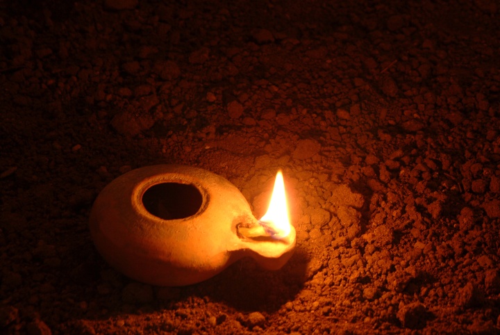 Jesus says to His true disciples: “You are the light of the world . . . Let your light so shine before men, that they may see your good works and glorify your Father in heaven.” A clay oil lamp.