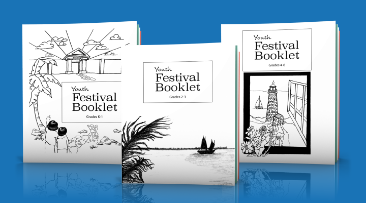 The Youth Festival Activity booklets are now available for download. A set of three youth festival activity booklets